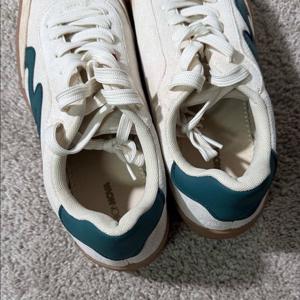 Fashion Nova Cream and Green Sneakers - Picture 3 of 6